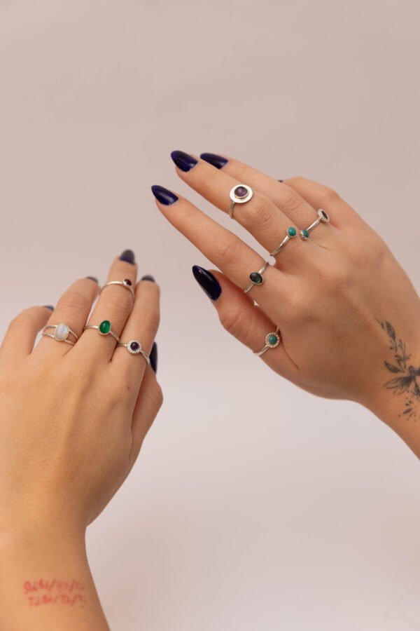 Anillo Africa con Agata Verde - Image 2