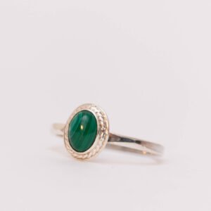 Anillo Estambul con Malaquita
