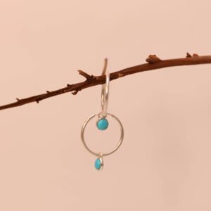 Aros India con Turquesa