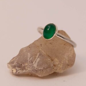 Anillo Africa con Agata Verde
