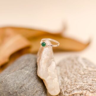 Anillo Mombasa con Agata Verde
