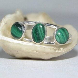 Anillo Bangkok con Malaquita