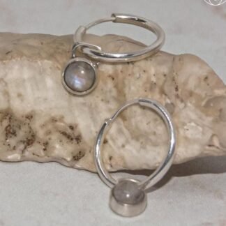 Aros India con Piedra Luna