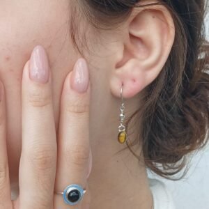 Aros Sahara con ojo de tigre
