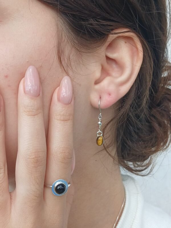 Aros Sahara con ojo de tigre